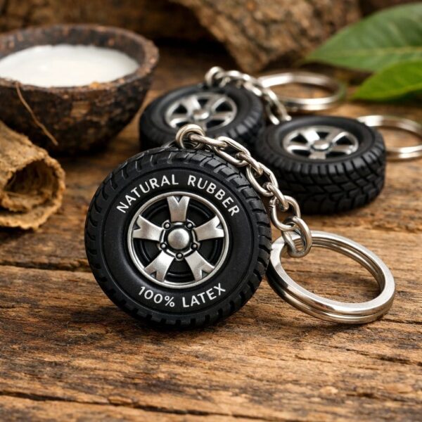 Natural Rubber Keychain – Sri Lanka